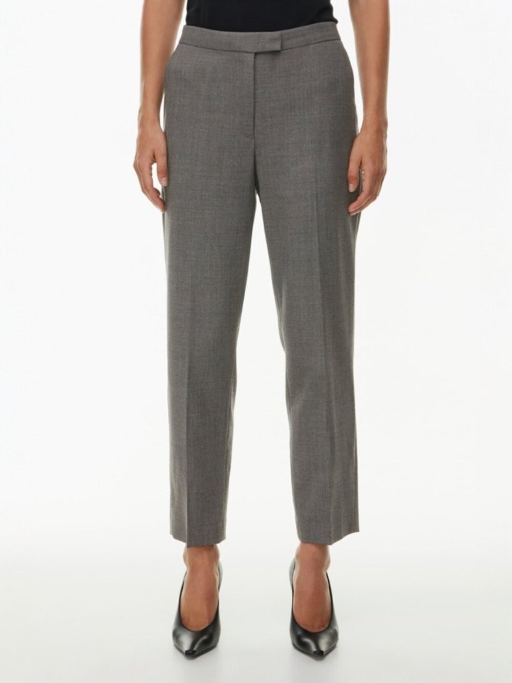 BABATON Tux 26" Ankle Pants Heather Grey Sz 4 Wool Office Career Neutral Aritzia
